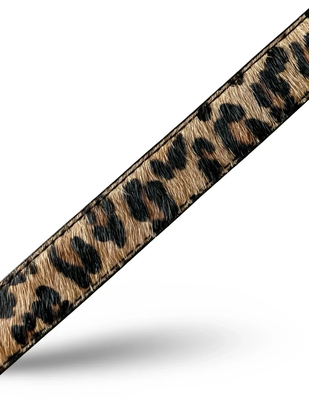 Tre Vero calf hair leather animal print belt Size S/M Stretch belt Cheetah print